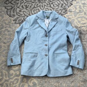 L.L. Bean Wool Cashmere Blend Light Blue 10R